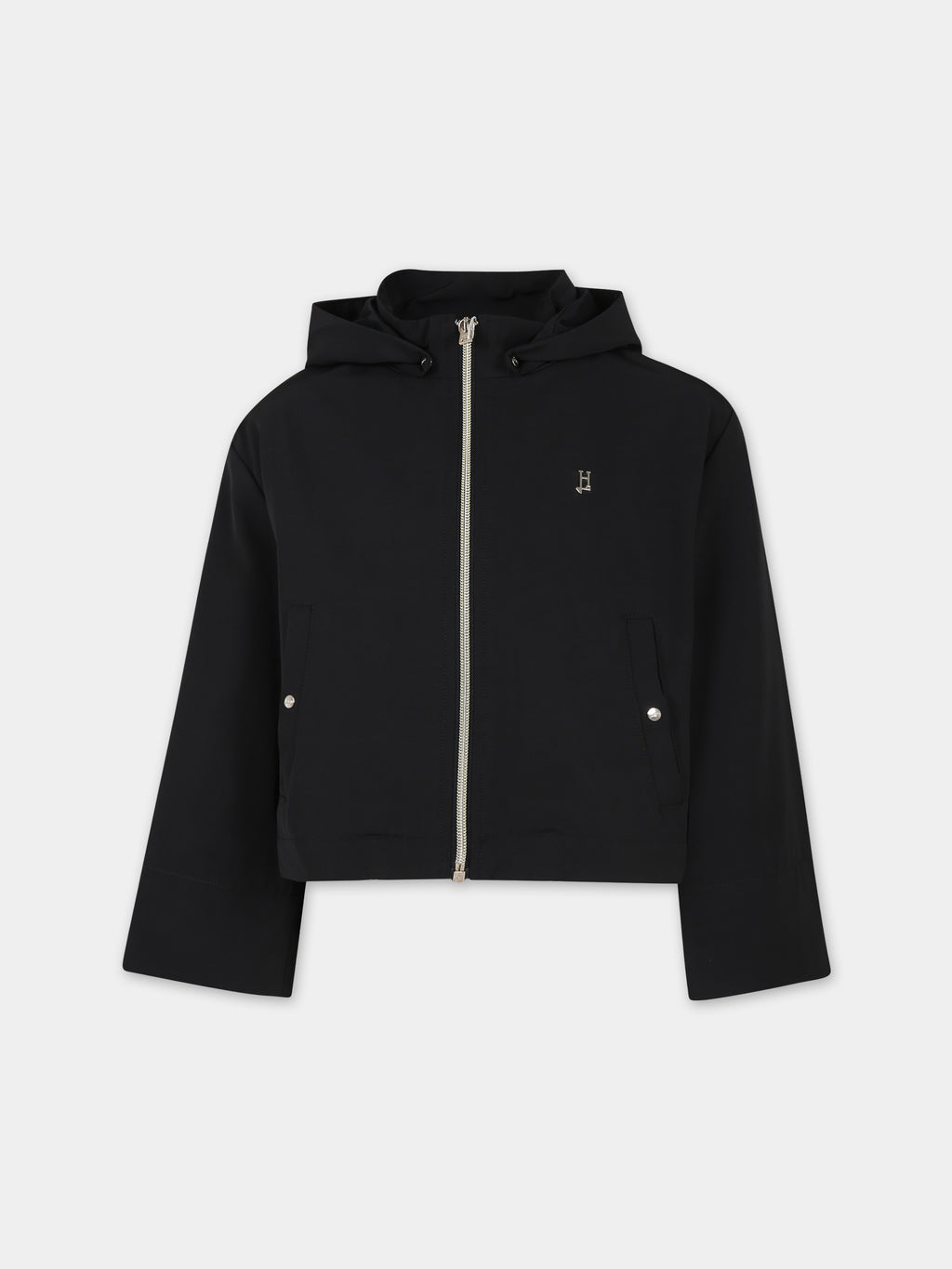 Veste noire pour fille avec logo